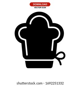 chef hat icon or logo isolated sign symbol vector illustration - high quality black style vector icons
