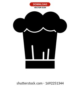 chef hat icon or logo isolated sign symbol vector illustration - high quality black style vector icons

