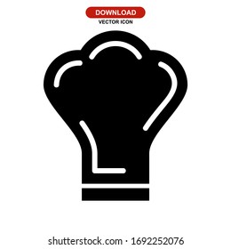 chef hat icon or logo isolated sign symbol vector illustration - high quality black style vector icons
