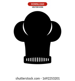chef hat icon or logo isolated sign symbol vector illustration - high quality black style vector icons
