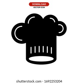 chef hat icon or logo isolated sign symbol vector illustration - high quality black style vector icons
