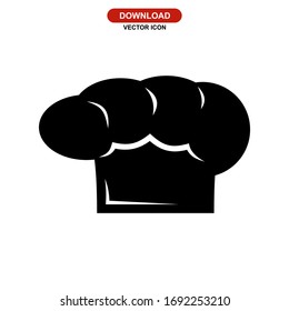 chef hat icon or logo isolated sign symbol vector illustration - high quality black style vector icons
