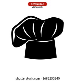 chef hat icon or logo isolated sign symbol vector illustration - high quality black style vector icons
