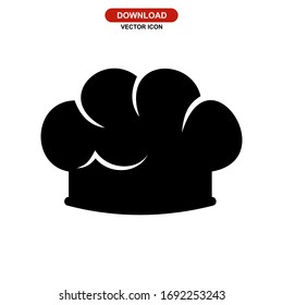 chef hat icon or logo isolated sign symbol vector illustration - high quality black style vector icons
