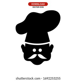 chef hat icon or logo isolated sign symbol vector illustration - high quality black style vector icons
