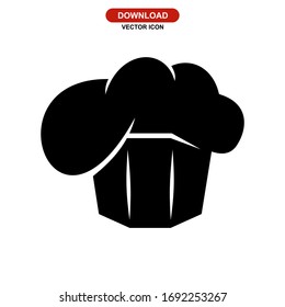 chef hat icon or logo isolated sign symbol vector illustration - high quality black style vector icons
