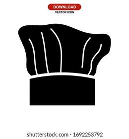 chef hat icon or logo isolated sign symbol vector illustration - high quality black style vector icons
