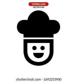 chef hat icon or logo isolated sign symbol vector illustration - high quality black style vector icons
