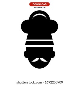 chef hat icon or logo isolated sign symbol vector illustration - high quality black style vector icons
