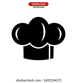 chef hat icon or logo isolated sign symbol vector illustration - high quality black style vector icons
