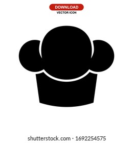 chef hat icon or logo isolated sign symbol vector illustration - high quality black style vector icons
