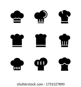 chef hat  icon or logo isolated sign symbol vector illustration - Collection of high quality black style vector icons
