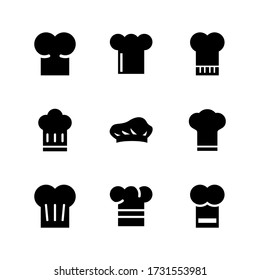 chef hat  icon or logo isolated sign symbol vector illustration - Collection of high quality black style vector icons
