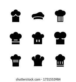 chef hat  icon or logo isolated sign symbol vector illustration - Collection of high quality black style vector icons
