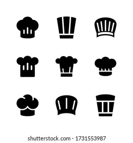 chef hat  icon or logo isolated sign symbol vector illustration - Collection of high quality black style vector icons
