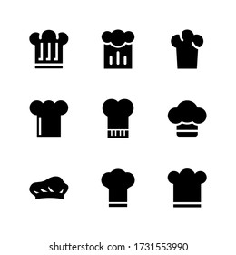 chef hat  icon or logo isolated sign symbol vector illustration - Collection of high quality black style vector icons
