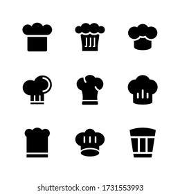 chef hat  icon or logo isolated sign symbol vector illustration - Collection of high quality black style vector icons
