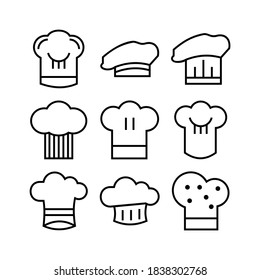 chef hat icon or logo isolated sign symbol vector illustration - Collection of high quality black style vector icons
