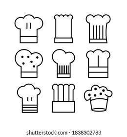 chef hat icon or logo isolated sign symbol vector illustration - Collection of high quality black style vector icons
