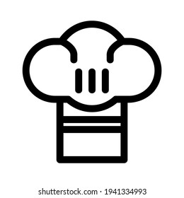 chef hat icon or logo, isolated sign symbol vector illustration - high quality black style vector icon
