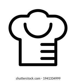 icono o logotipo de sombrero de chef, símbolo de signo aislado ilustración vectorial - icono vectorial de estilo negro de alta calidad
