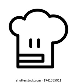 Koch-Hut-Symbol oder -Logo, einzelne Symbol-Vektorgrafik - hochwertiges, schwarzes Vektorsymbol
