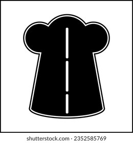 chef hat icon or logo isolated sign symbol vector illustration - Collection of high quality black style vector icons