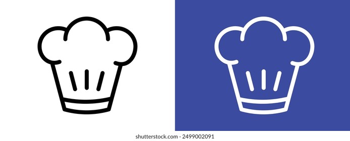 Chef hat icon logo sign set vector outline