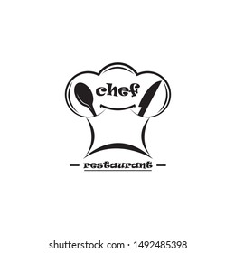 Chef hat icon logo template
