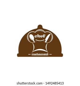 Chef hat icon logo template
