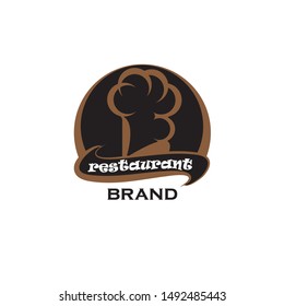 Chef hat icon logo template
