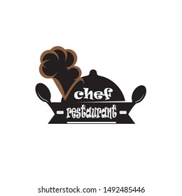 Chef hat icon logo template
