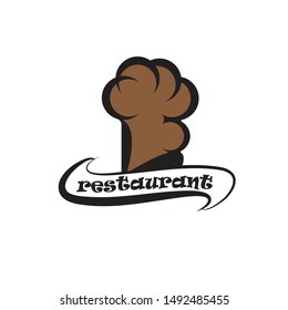 Chef hat icon logo template
