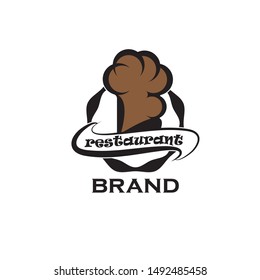 Chef hat icon logo template
