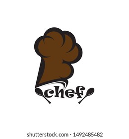 Chef hat icon logo template
