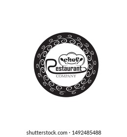 Chef hat icon logo template

