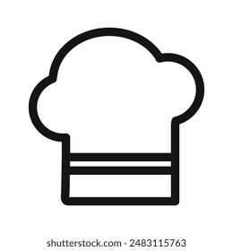 Chef hat icon mark in filled style