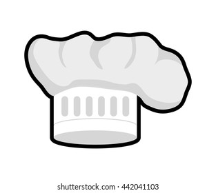 Chef hat icon. Menu and kitchen design. Vector graphic