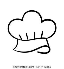 Chef hat icon in modern outline style design. Vector graphic illustration. Suitable for website design, logo, application, template. Editable vector stroke. EPS 10.