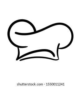Chef hat icon in modern outline style design. Vector graphic illustration. Suitable for website design, logo, application, template. Editable vector stroke. EPS 10.