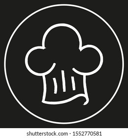 Chef hat icon in modern outline style design. Vector graphic illustration. Suitable for website design, logo, application, template. Editable vector stroke. EPS 10.