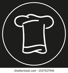 Chef hat icon in modern outline style design. Vector graphic illustration. Suitable for website design, logo, application, template. Editable vector stroke. EPS 10.