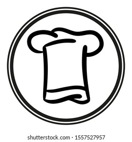 Chef hat icon in modern outline style design. Vector graphic illustration. Suitable for website design, logo, application, template. Editable vector stroke. EPS 10.