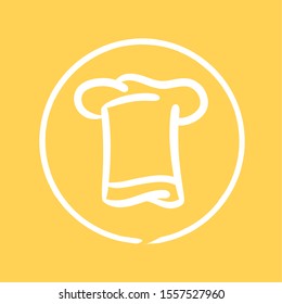 Chef hat icon in modern outline style design. Vector graphic illustration. Suitable for website design, logo, application, template. Editable vector stroke. EPS 10.