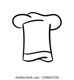 Chef hat icon in modern outline style design. Vector graphic illustration. Suitable for website design, logo, application, template. Editable vector stroke. EPS 10.