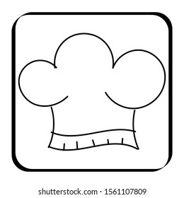 Chef hat icon in modern outline style design. Vector graphic illustration. Suitable for website design, logo, application, template. Editable vector stroke. EPS 10.