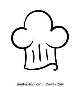Chef hat icon in modern outline style design. Vector graphic illustration. Suitable for website design, logo, application, template. Editable vector stroke. EPS 10.
