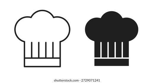 Chef hat icon. Monochrome simple icons for templates, web design
