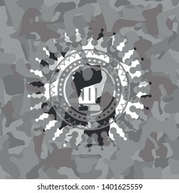 chef hat icon on grey camo texture