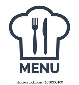 Chef hat icon on white background. Vector illustration